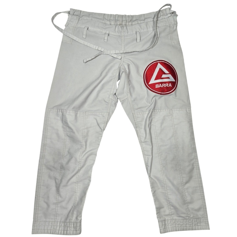 Gracie Barra BJJ Gi Pants Mens A1 White Ripstop Equipe Brazilian Jiu Jitsu - Picture 2 of 11